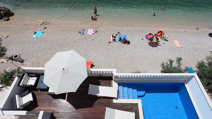 luxury villa makarska on the beach with pool